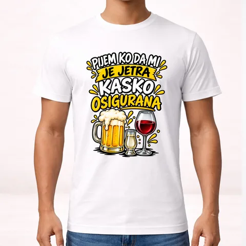 Pijem ko da mi je jetra kasko osigurana 1 - Majica