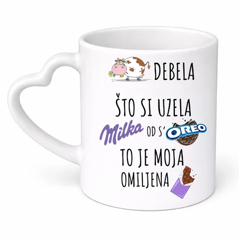 Kravo debela sto si uzela milka od s oreo - Šolja srce
