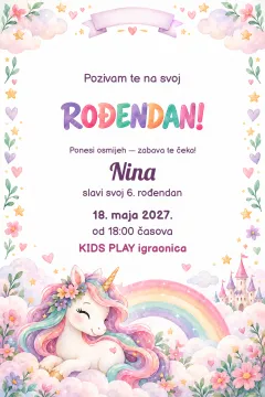 Pozivnica · Dugin jednorog na izdeleku