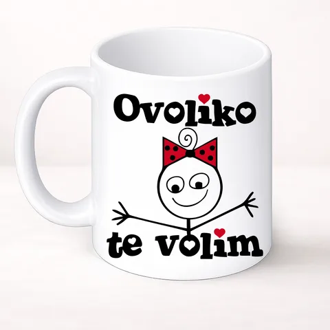 Ovoliko te volim - Ona - Šolja Classic