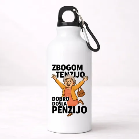 Zbogom tenzijo dobro došla penzijo 2 - Aluminijumska boca – izdelek sa printom