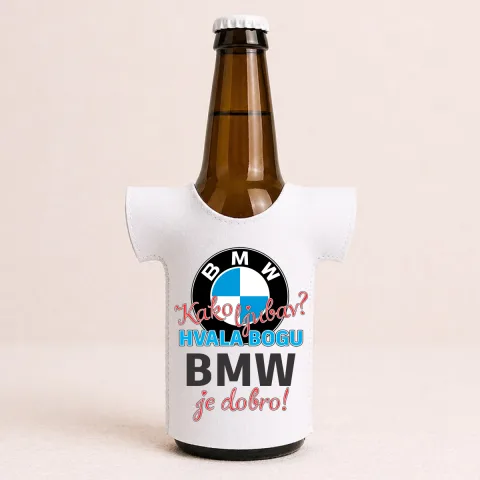 Kako ljubav Hvala bogu BMW je dobro - Majica za flaše – proizvod sa printom