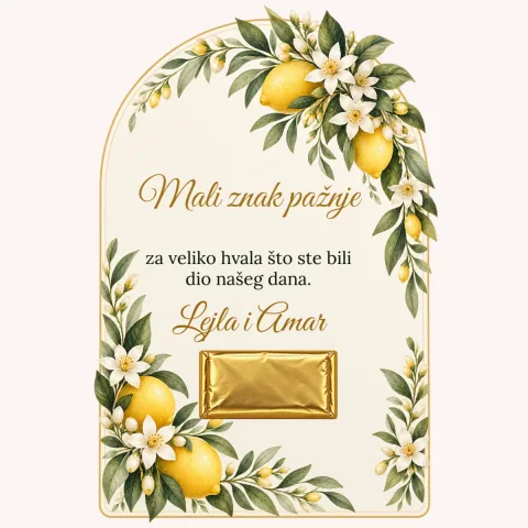 Zahvalnica · Limun i bijeli cvijet