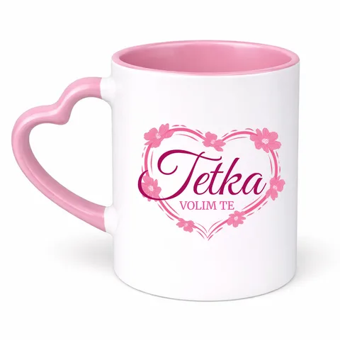 Tetka volim te! - Šolja Srce – izdelek sa printom