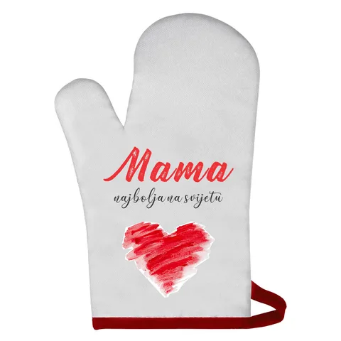 Mama najbolja na svijetu - Rukavica za rernu – proizvod sa printom