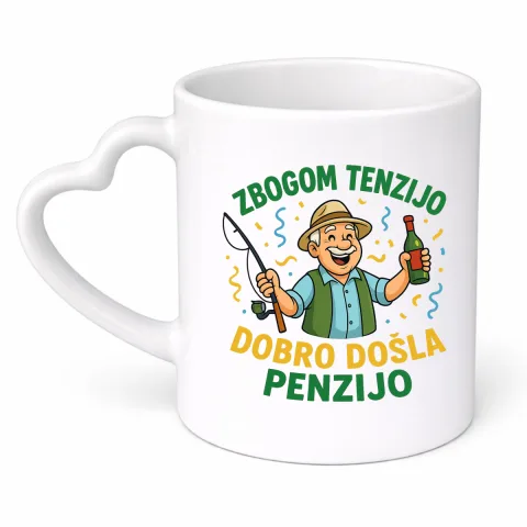Zbogom tenzijo dobro došla penzijo 3 - Šolja srce – proizvod sa printom