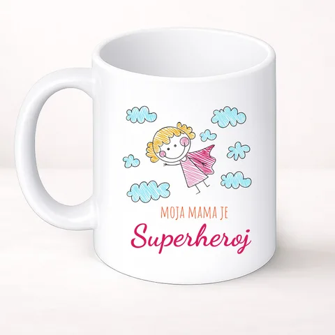 Moja mama je superheroj - Šolja Classic – izdelek sa printom