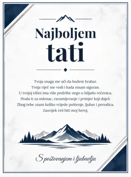 Najboljem tati · Foto staklo na proizvodu