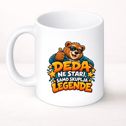 Deda ne stari, samo skuplja legende - Šolja Classic – proizvod sa printom