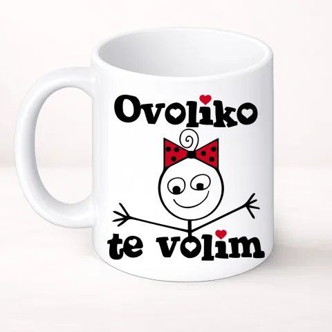 Ovoliko te volim - Ona - Šolja Classic – proizvod sa printom