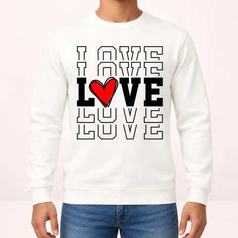 Love - Dukserica – proizvod sa printom