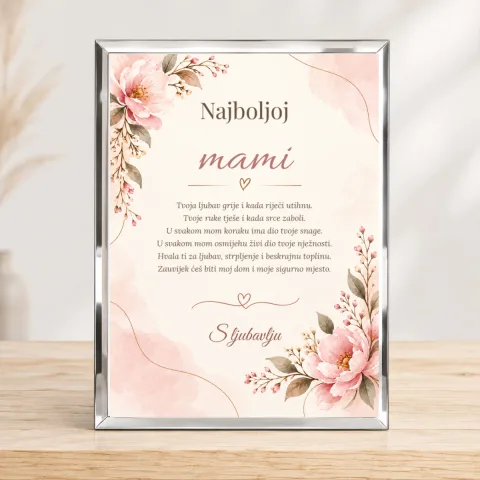 Najboljoj mami · Foto staklo – uspravno