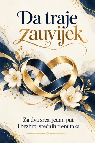 Čestitka · Da traje zauvijek - Plavo zlato