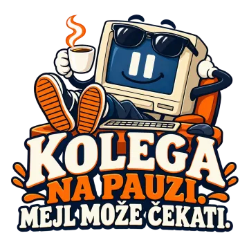 Kolega na pauzi. Mejl može čekati. na proizvodu