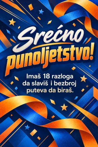 Čestitka · Punoljetstvo - Plava energija