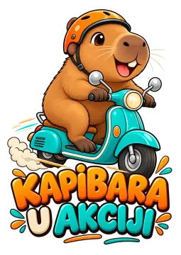 Kapibara u akciji na proizvodu