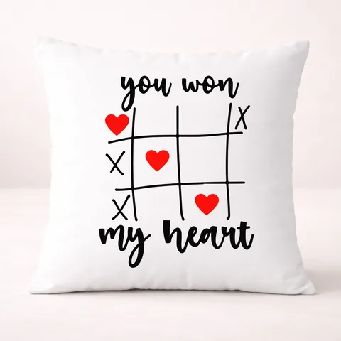 You won my heart - Jastuk – izdelek sa printom