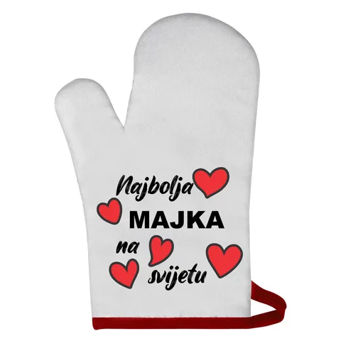 Najbolja majka na svijetu - Rukavica za rernu – izdelek sa printom