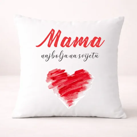 Mama najbolja na svijetu - Jastuk – proizvod sa printom