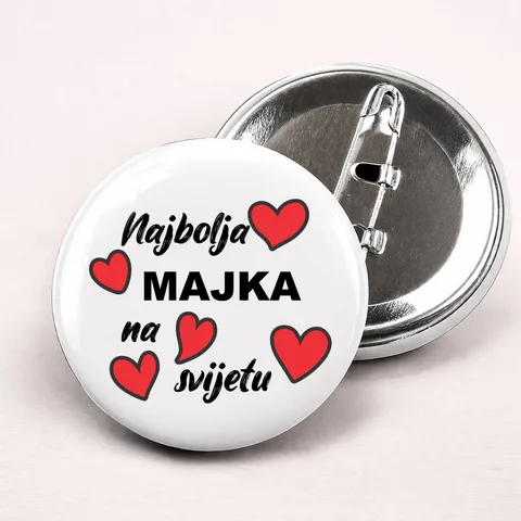 Najbolja majka na svijetu - Bedževi – izdelek sa printom