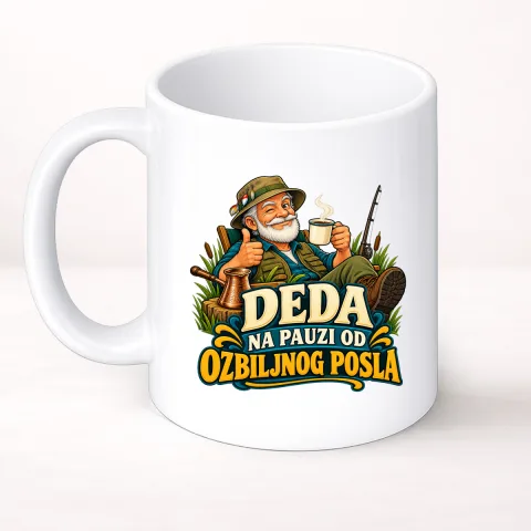 Deda na pauzi od ozbiljnog posla - Šolja Classic