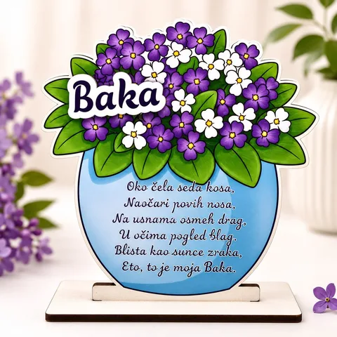 Drveni ukrasni stalak – Baka