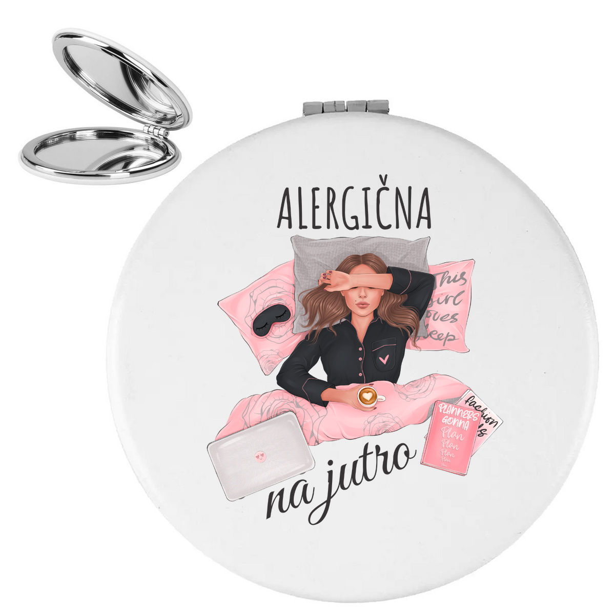 Alergična na jutro - Ogledalce – prikaz izdelka