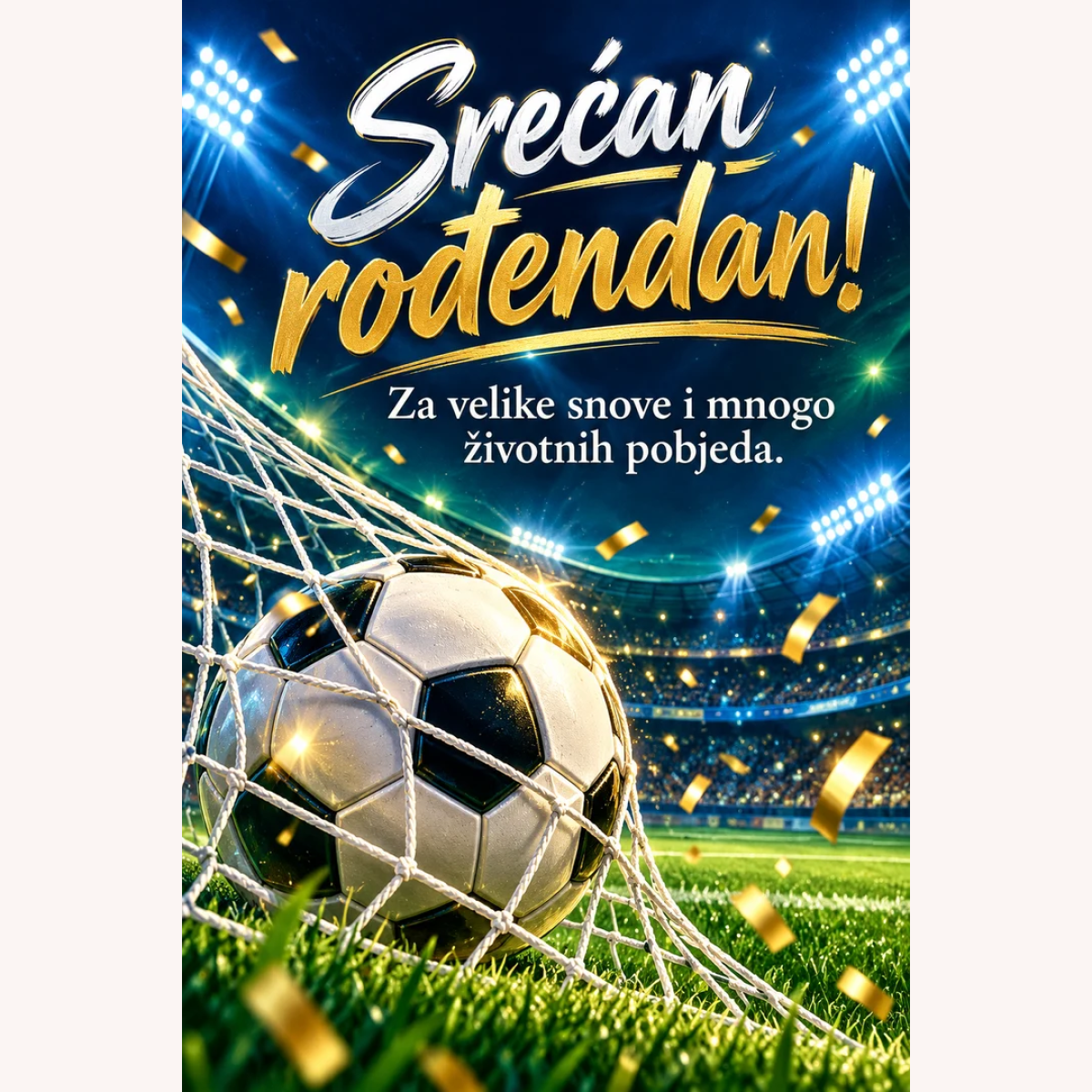 Čestitka · Srećan rođendan - Gol za sreću – prikaz proizvoda
