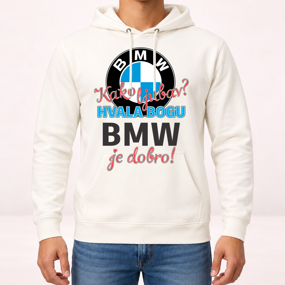 Kako ljubav Hvala bogu BMW je dobro - Dukserica sa kapuljačom – prikaz proizvoda