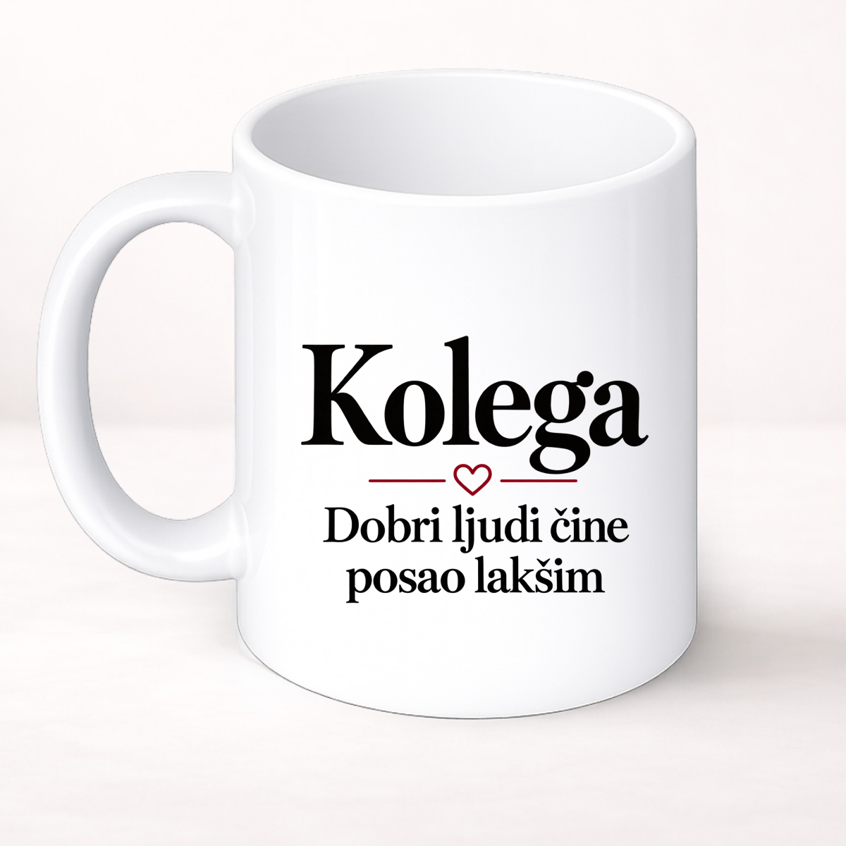 Kolega — Dobri ljudi čine posao lakšim - Šolja Classic – prikaz proizvoda