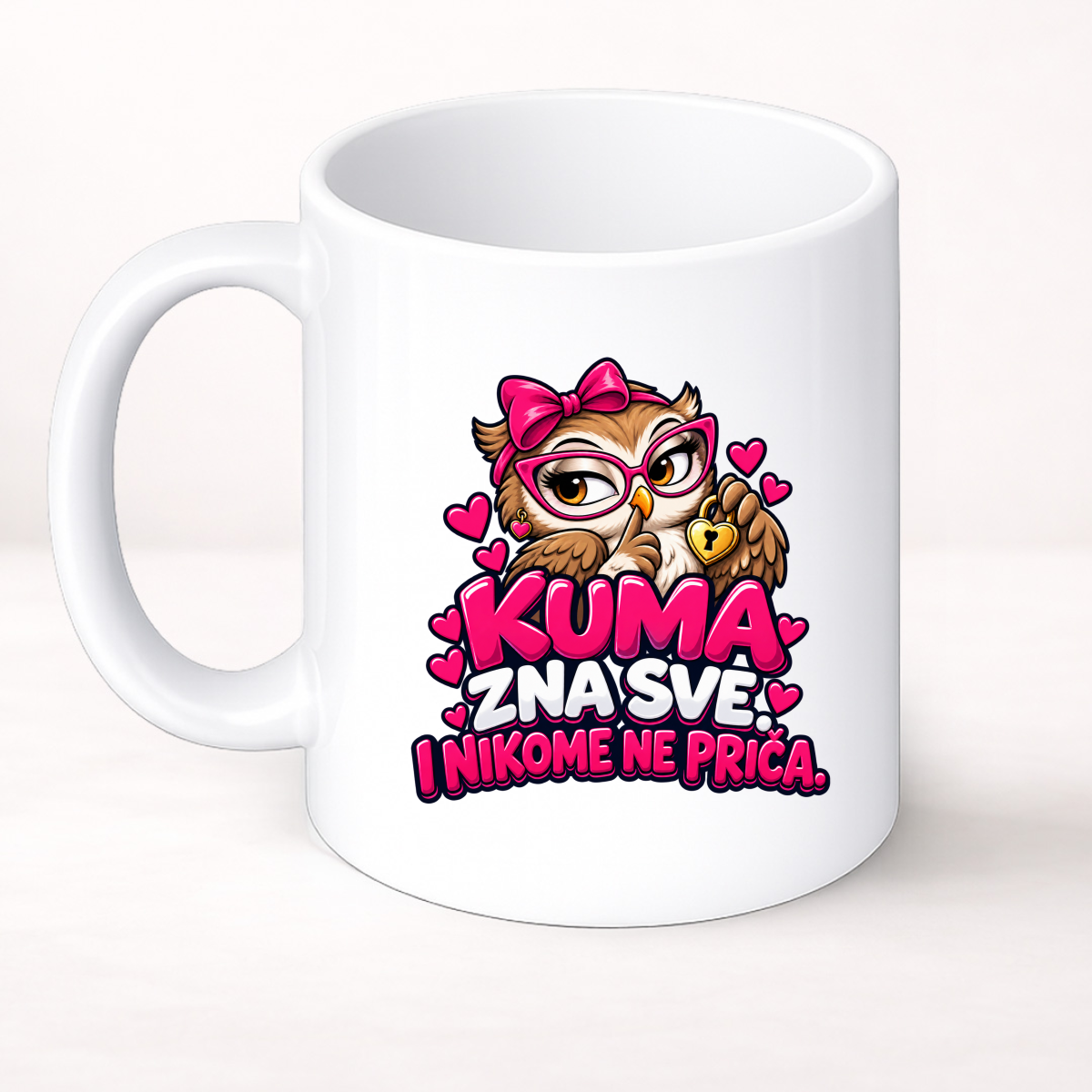 Kuma zna sve. I nikome ne priča - Šolja Classic – prikaz proizvoda