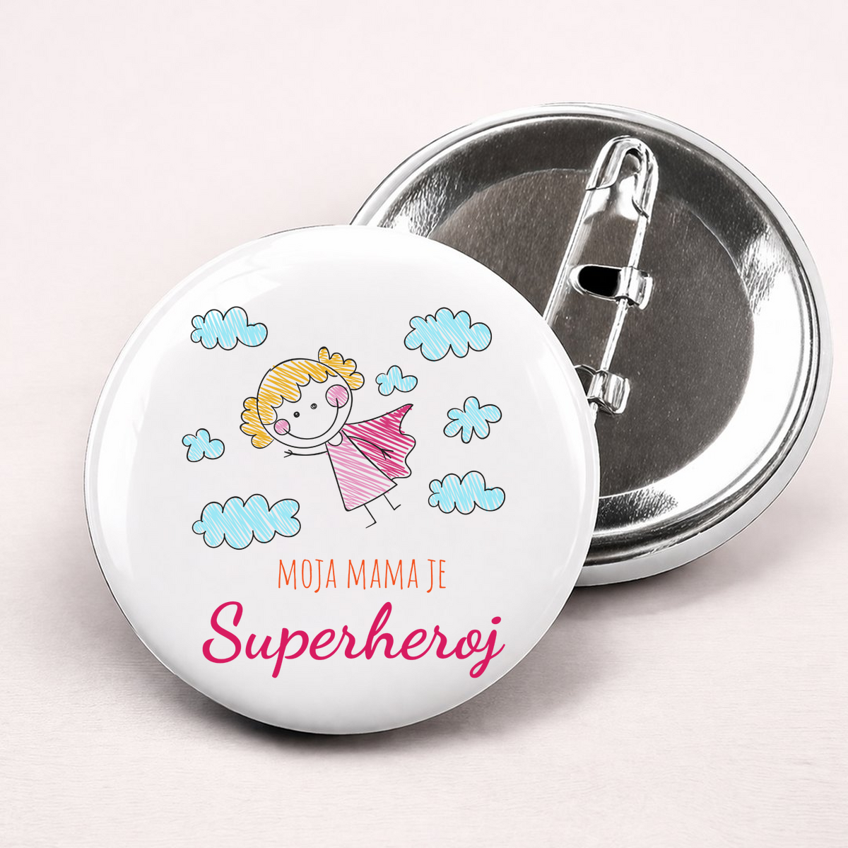 Moja mama je superheroj - Bedževi – prikaz izdelka