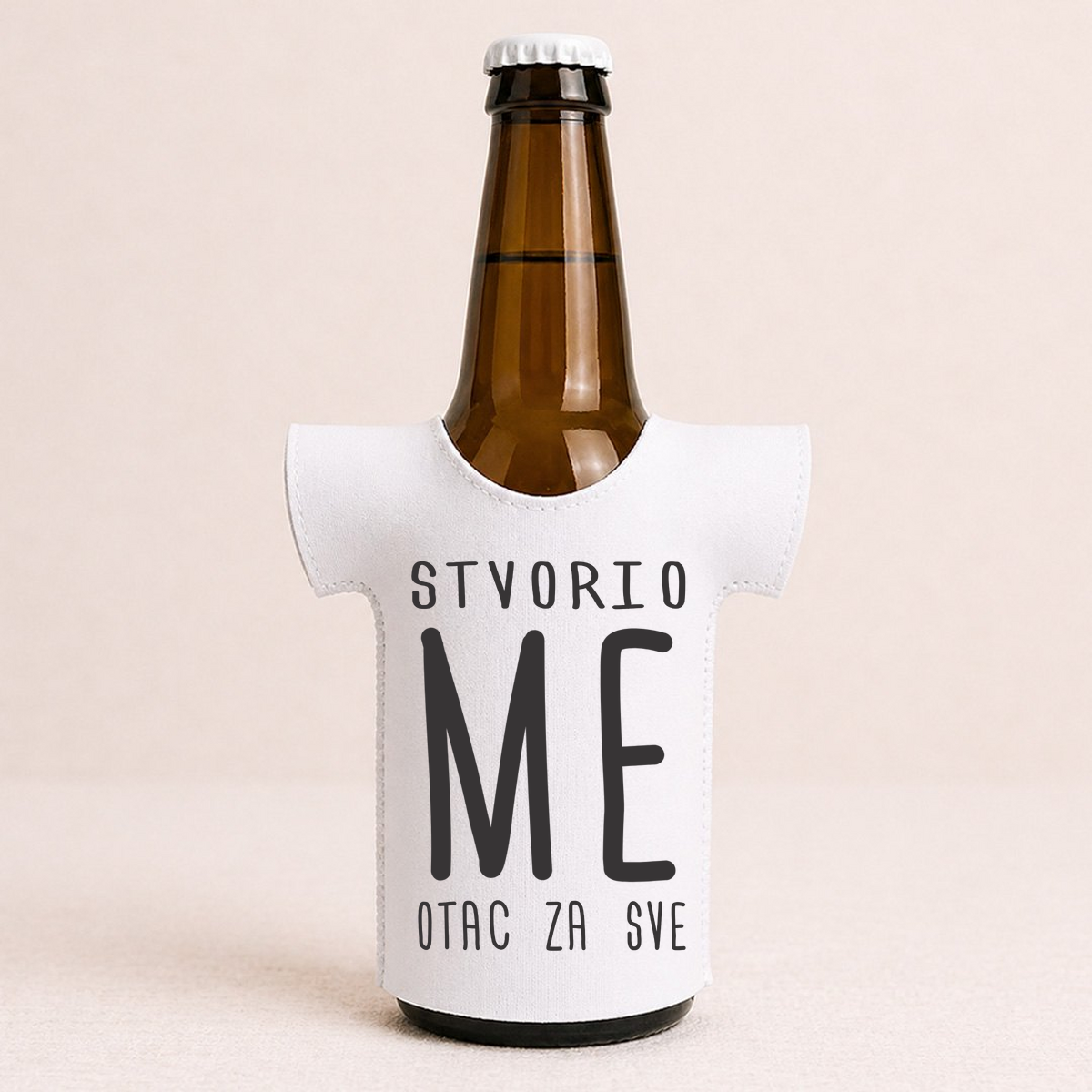 Stvorio me otac za sve - Majica za flaše – prikaz proizvoda