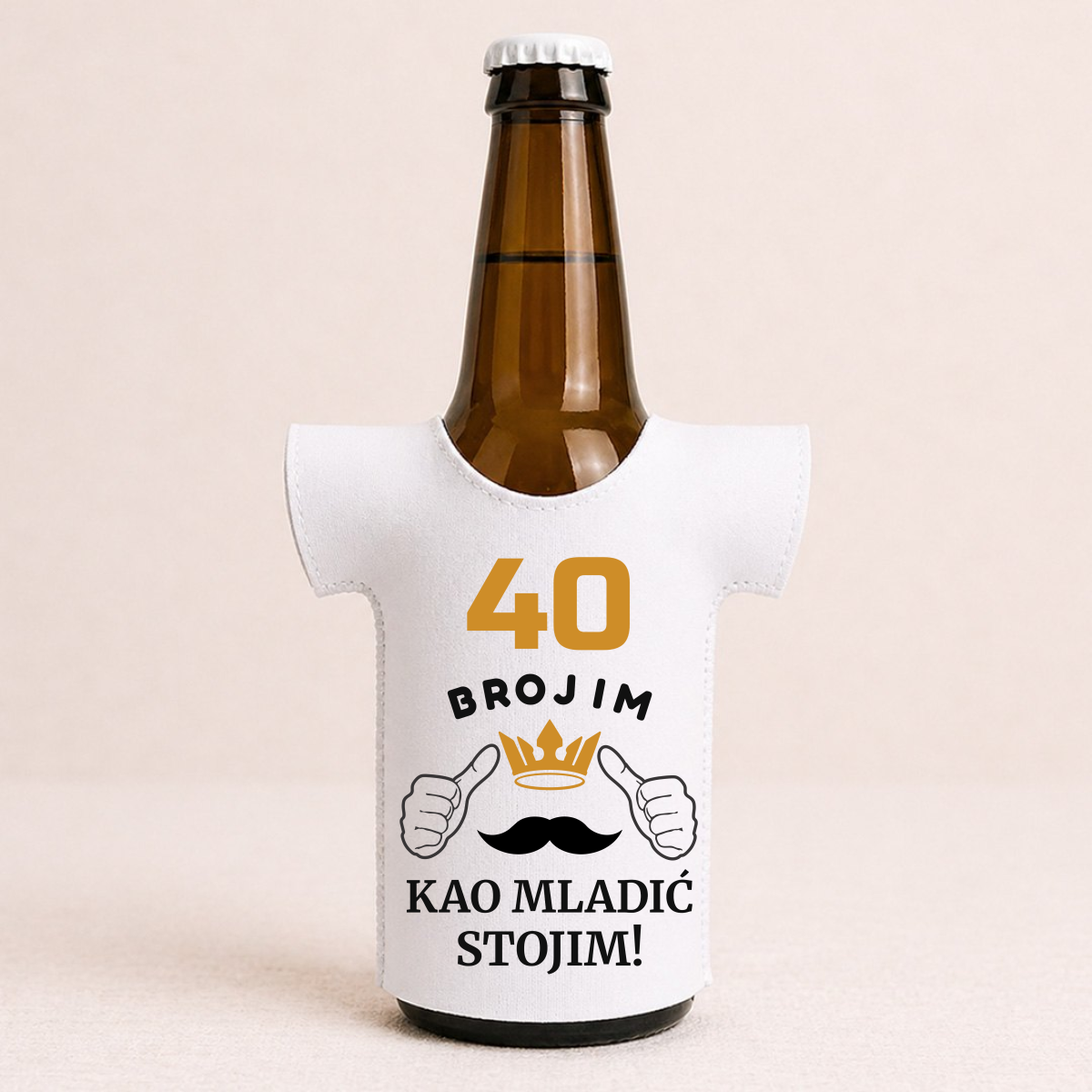 XX brojim kao mladić stojim - Majica za flaše – prikaz proizvoda