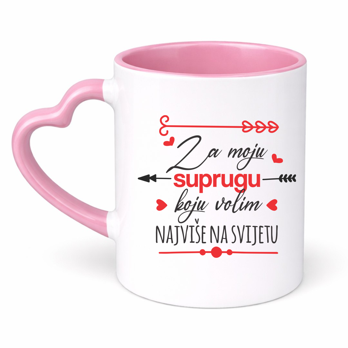 Za moju suprugu koju volim najviše na svijetu - Šolja Srce – prikaz proizvoda