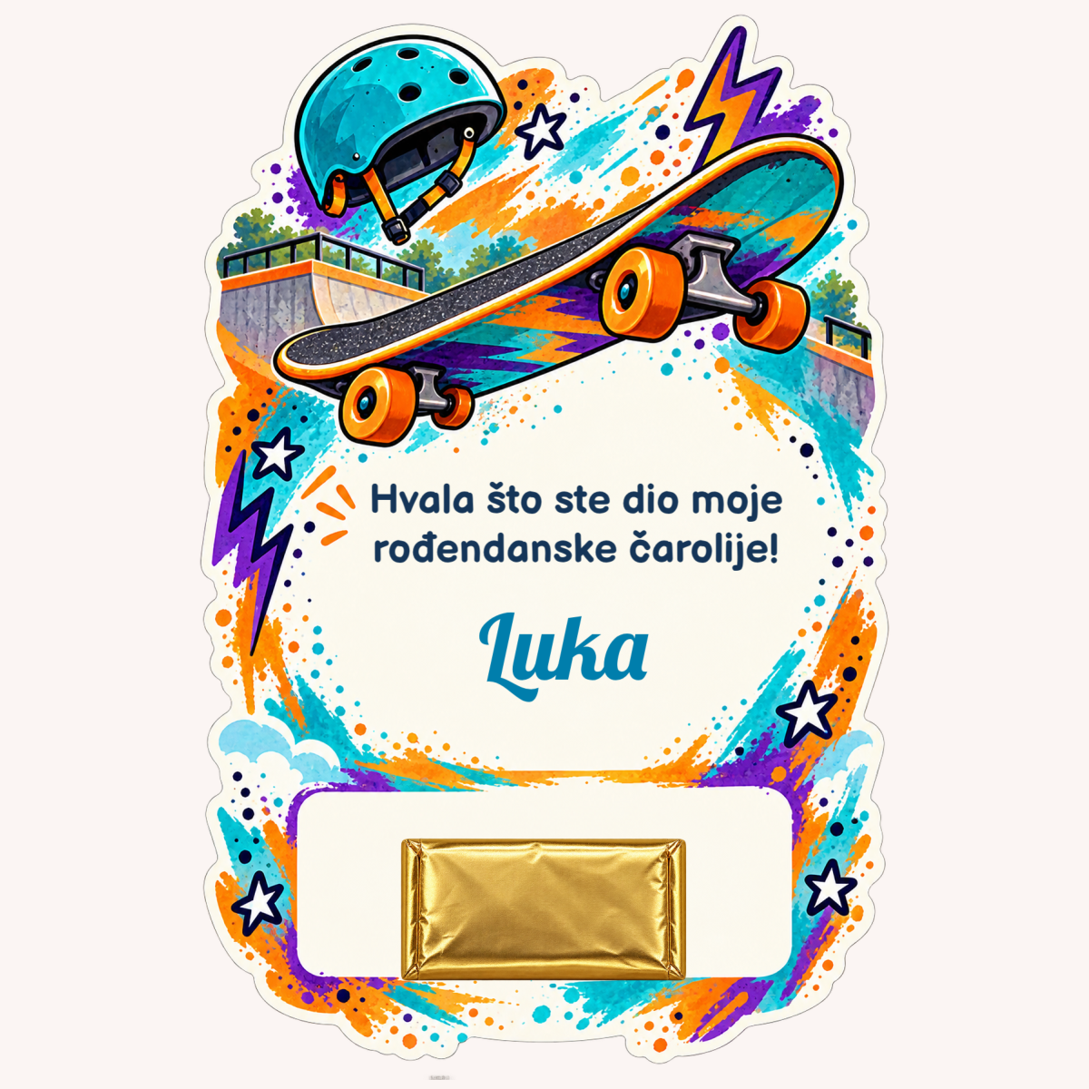 Zahvalnica · Skate park – prikaz proizvoda